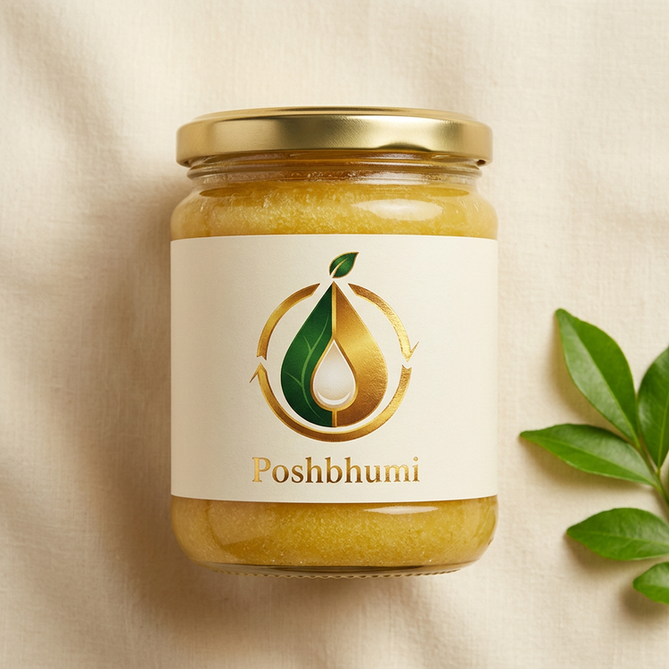 PoshBhumi A2 Cow Ghee jar (illustrative image)